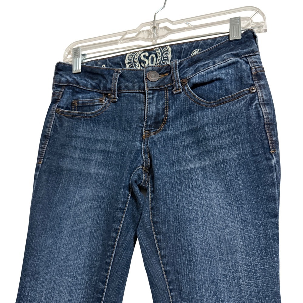 SO Women's Boot Cut Jeans - Dark Blue - Picture 3 of 7